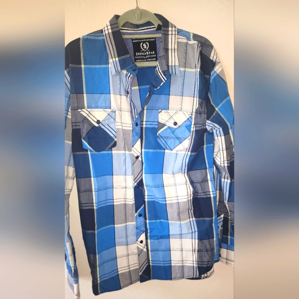 Indigo Star Dress Shirt